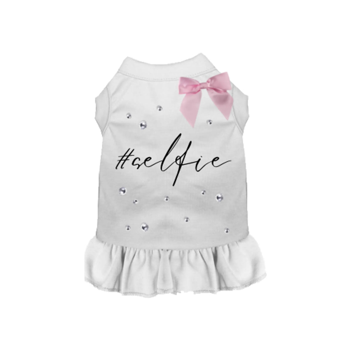 Selfie Rhinestone Ruffle Dog Dress | Sablewood