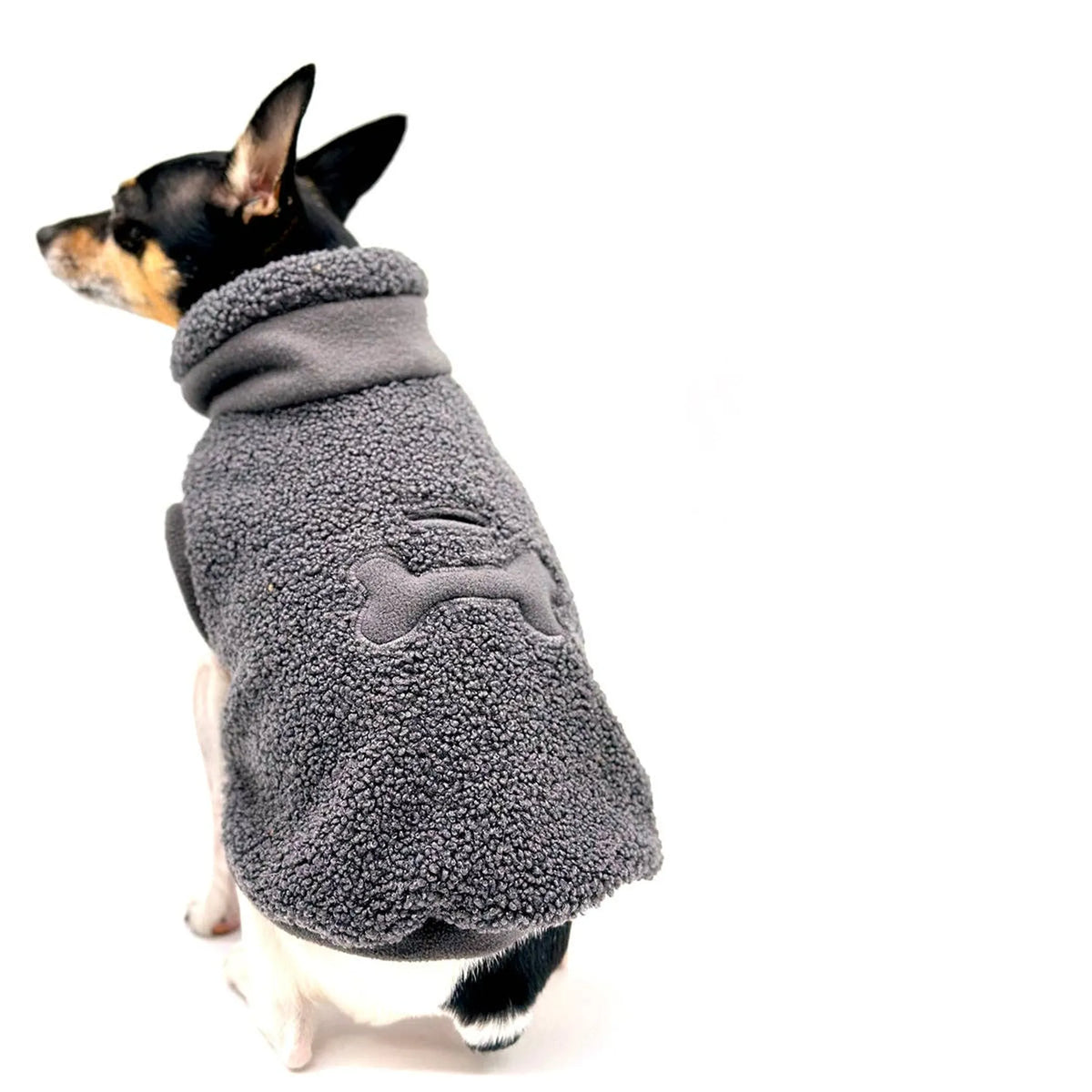 Smoke Sherpa Fleece Dog Sweater | Sablewood
