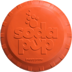 SodaPup Bottle Top Flyer Small Rubber Dog Frisbee – Orange