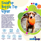 SodaPup Bottle Top Flyer Small Rubber Dog Frisbee – Orange
