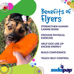SodaPup Bottle Top Flyer Small Rubber Dog Frisbee – Orange
