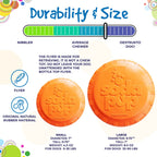 SodaPup Bottle Top Flyer Small Rubber Dog Frisbee – Orange
