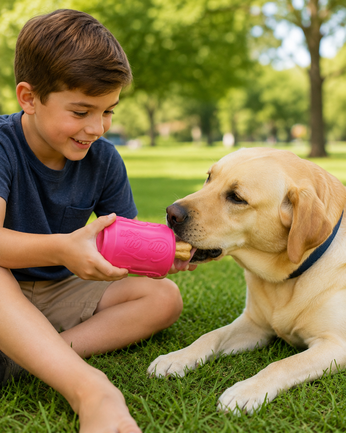 SodaPup Puppy Can Rubber Chew Toy & Treat Dispenser – Pink