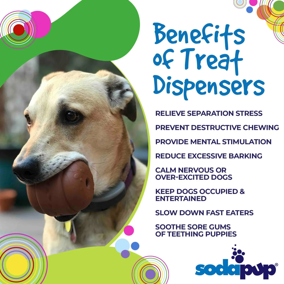 SodaPup Hamburger Rubber Dog Chew Toy & Treat Dispenser