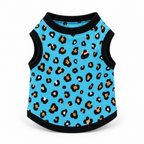 Teal Leopard Print Dog Tank Top | Sablewood