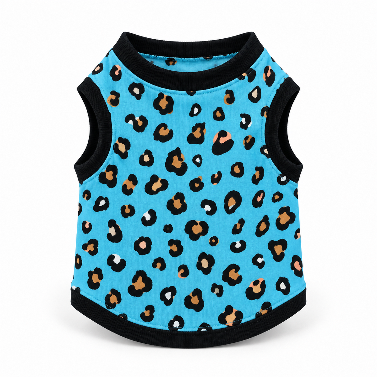 Teal Leopard Print Dog Tank Top | Sablewood